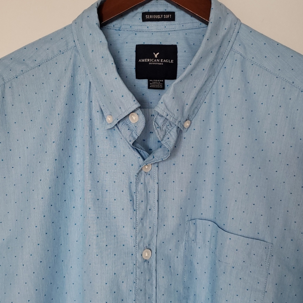 🔥3/$45 or 5/$60🔥  AE Long-Sleeved Seriously Soft Dot Pattern Shirt